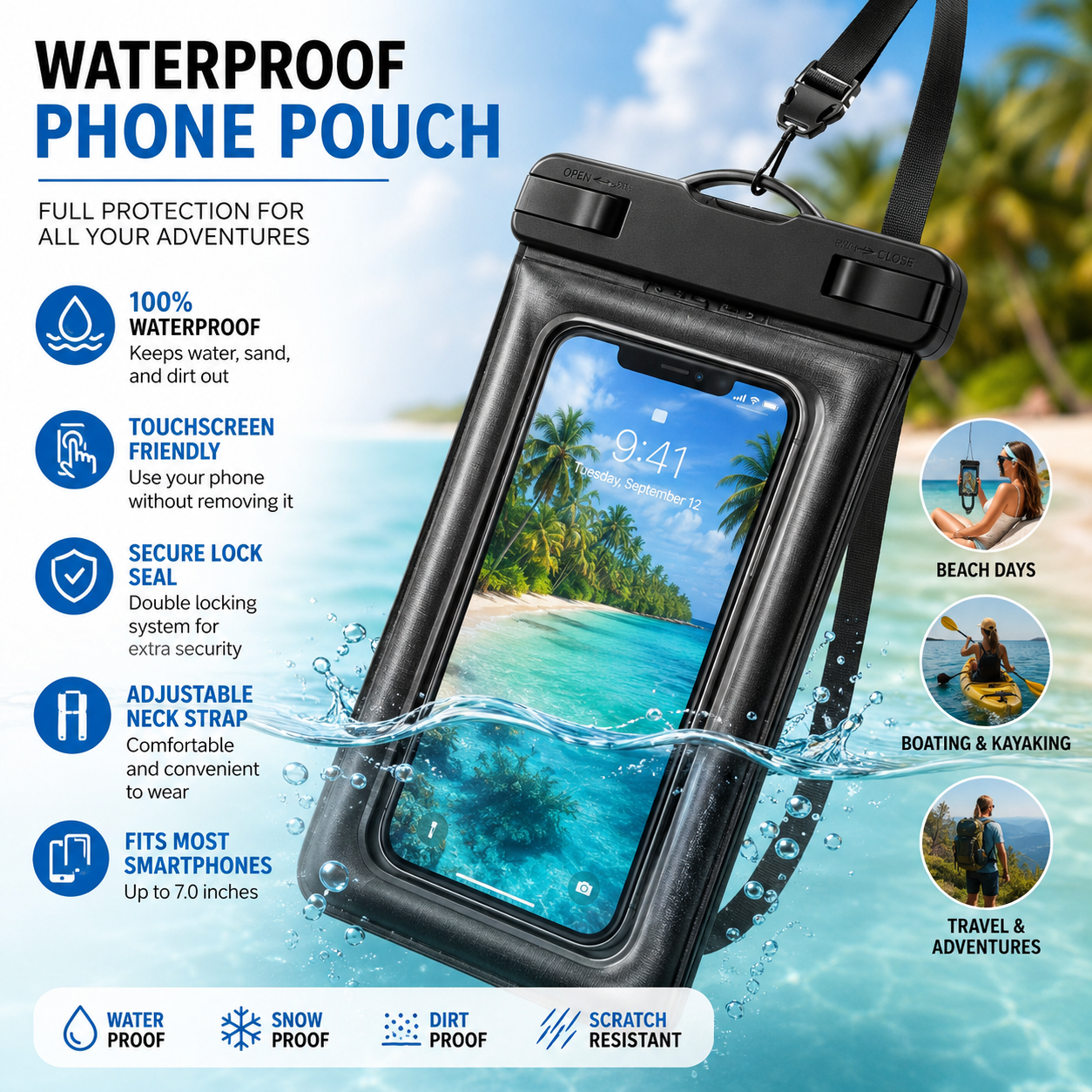 Waterproof Beach Phone Pouch